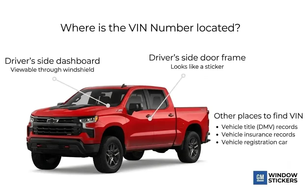 vin location on gm vehicle