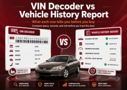 VIN Decoder vs Vehicle History Report: What Each One Really Tells You Before Buying