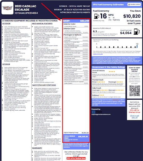 GM MSRP Lookup by VIN